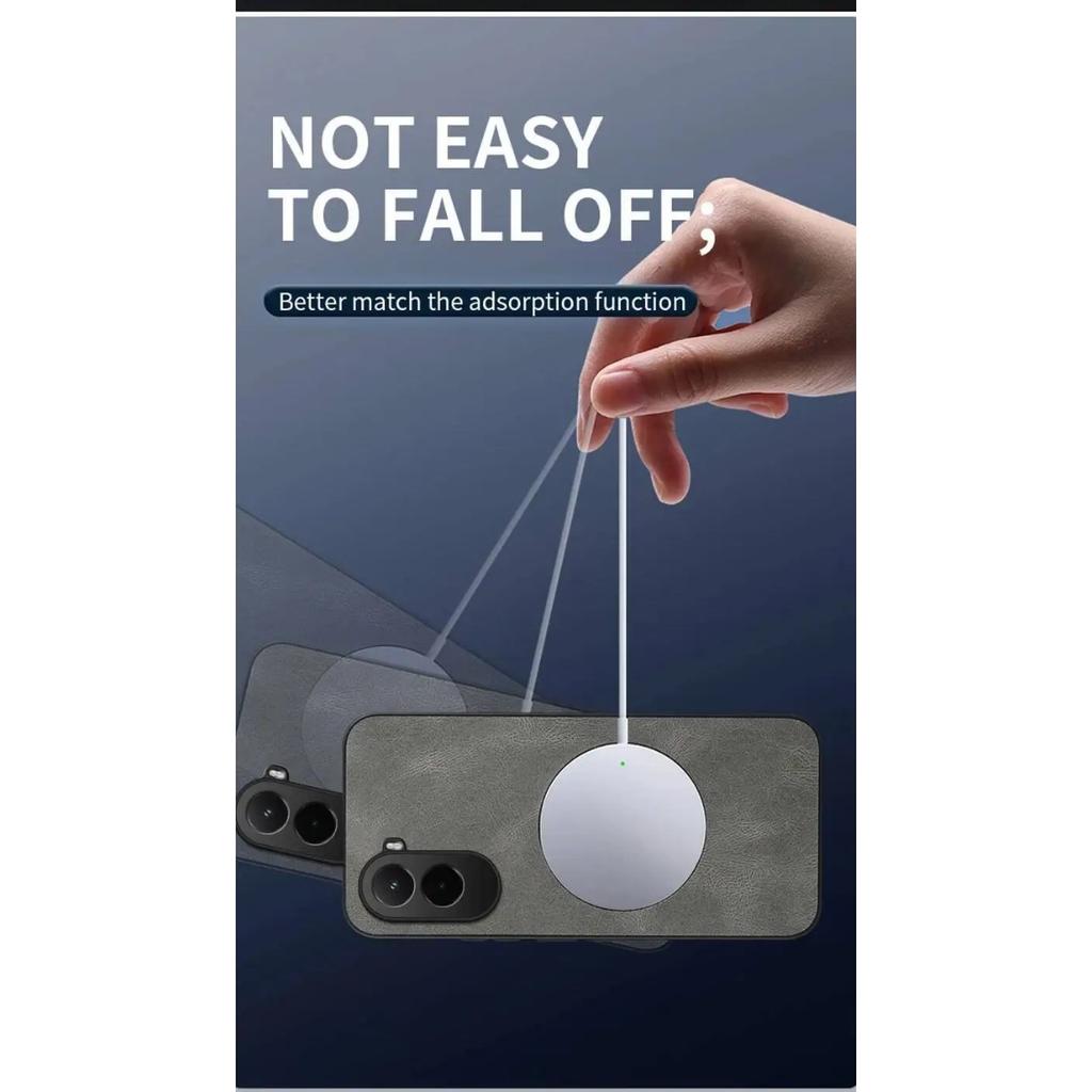 Sheep Skin Matte Magnetic Case For Xiaomi Poco M7 4G Wireless Charging Hard Cover For Mi Poco M7