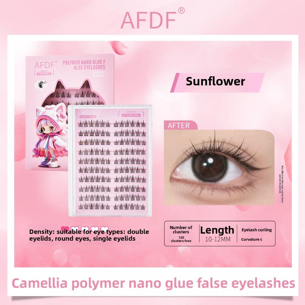 

Camellia Nano-glue False Eyelashes Large Capacity 10 Rows Lazy Cat Elf Natural Thick Glue-free False Eyelashes