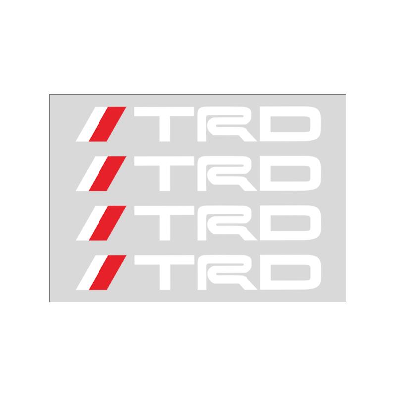 4Pcs Car Door Handle Stickers Tire Rear View Mirror Decals Emblem for Toyota Gr Trd Yaris Hilux Corolla Prius Avensis Emblem Auris Rav4
