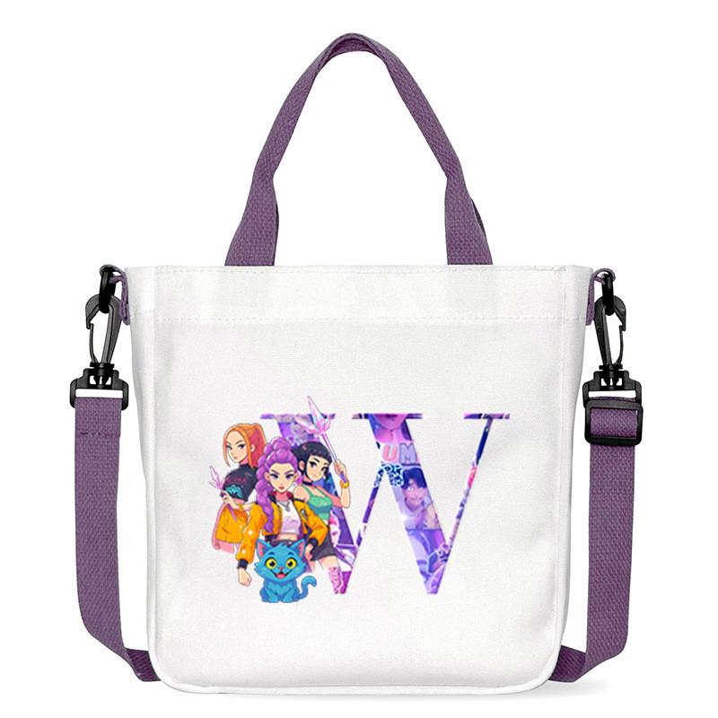 Kids Girls Sajaboys Rumi Mira Zoey Printed Student Lightweight Crossbody Bag Casual Canvas Shoulder Bags