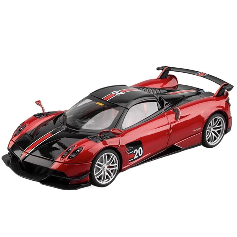 

1/18 Pagani Huayra BC Alloy Sports Car Model Diecasts Metal SuperCar Racing Car Model Sound Light Simulation Childrens Toys Gift красный