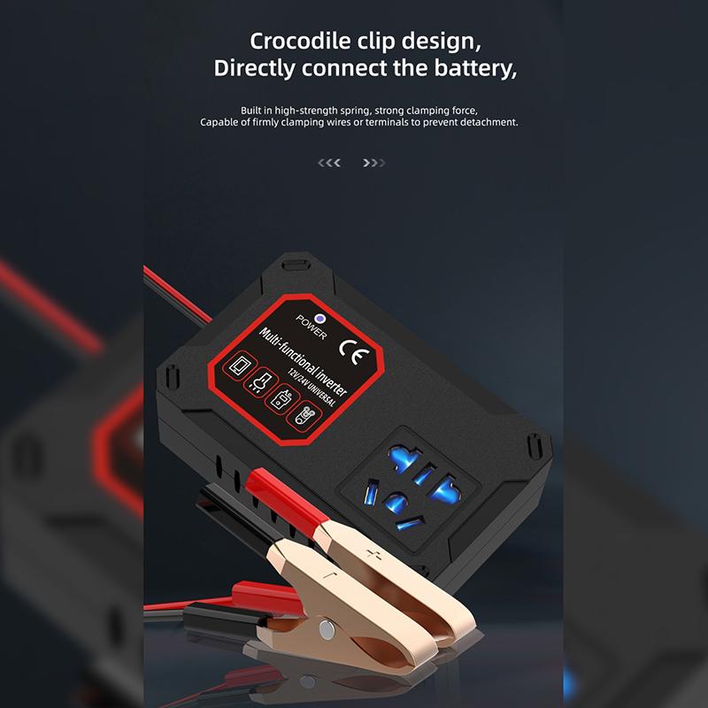 Car Power Inverter 200W 12V/24V To 220V Converter Charger Adapter Universal Socket Portable Vehicle-Mounted Home Auto Inverters