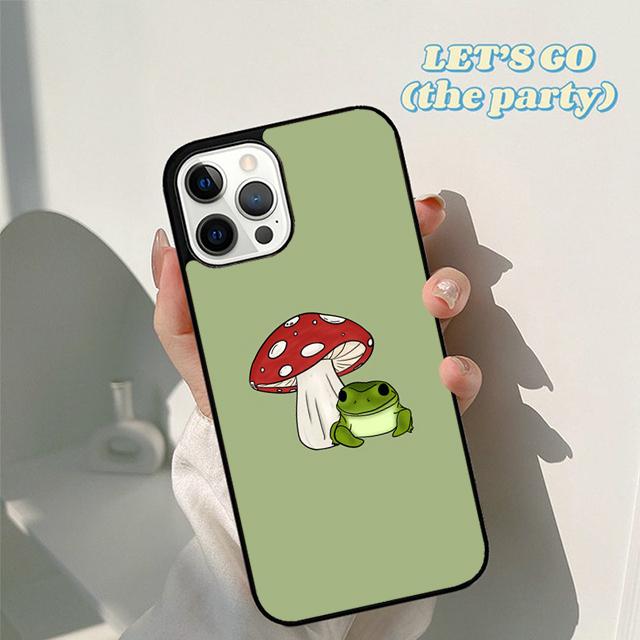 Autumu Mint Green Funny Frog Phone Case Cover for iPhone 17 Air 16 16e 15 12 11 13 14 Pro Max Apple Plus Coque