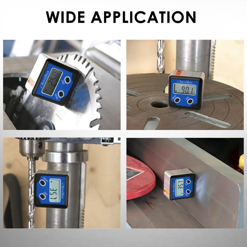 Bevel Box Angle Finder Protractor Magnetic Base Inclinometer Measurement Tool for Table Setting Band Saw Mitre