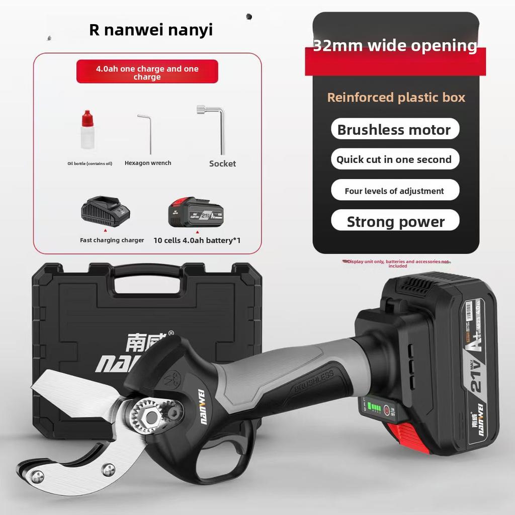 NANWEI New Generation Max 32mm Brushless Lithium Battery Electric PPR Pipe Cutter, PVC Electric Hot Water Pipe Cutter, Fast PE Cutting Scissors