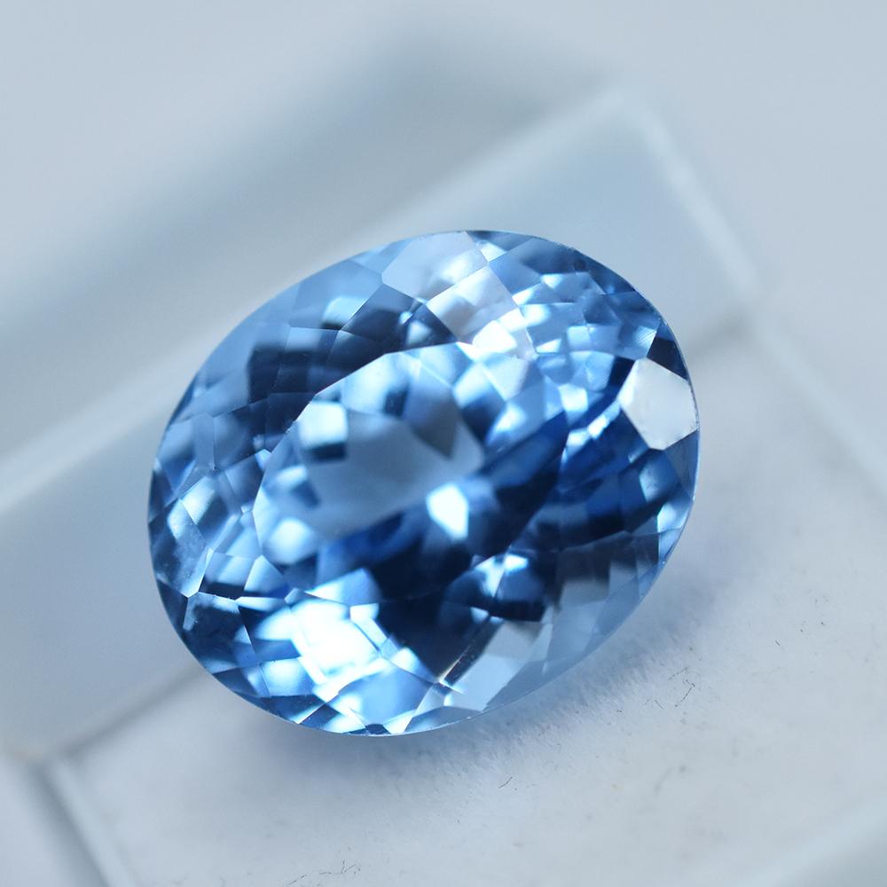 Natural Blue Sapphire Loose Gemstone 19.30 Ct Oval Cut September Birthstone for Gem Collections