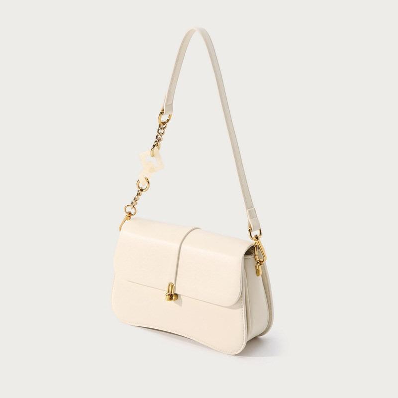 Leather Small Square Bag Niche Saddle Bag New Women's Summer Messenger Bag High-end Chain Single Shoulder Armpit Bag