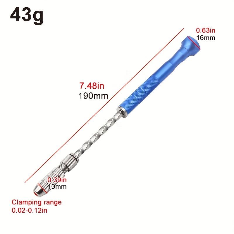 Blue Extended Semi-automatic 0.5-3mm Hand Twist Drill Amber Plastic Circuit Board Drilling Tool Twist Drill Set