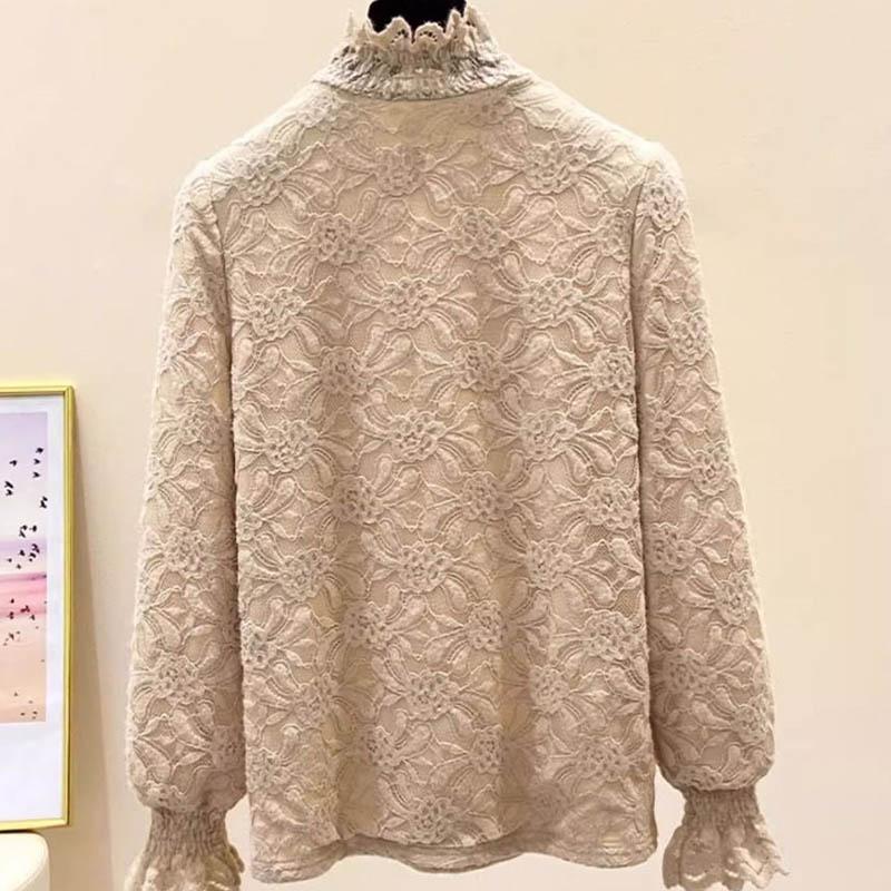 Sweatshirt for Women Cotton Oversize Fleece Loose Casual Long Sleeve Round Neck Half-high Collar Top Sweatshirt