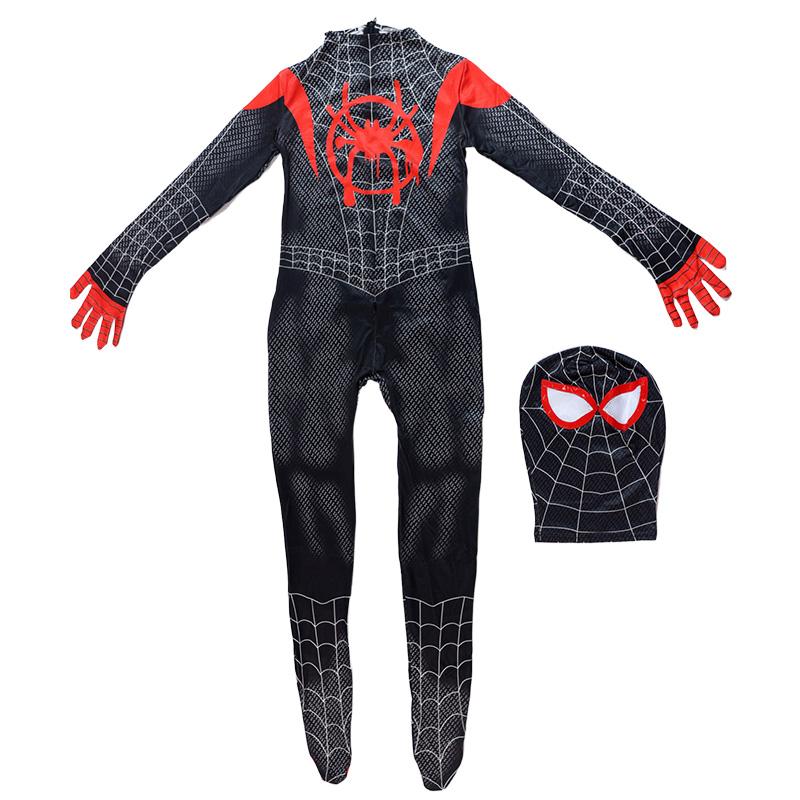 Factory  Halloween Movie Character Costumes Superhero SpiderMan Mask with Headgear Adults Jumpsuit  Milk Silk Fabric