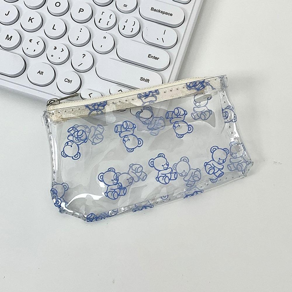 

Cartoon Cartoon Printed Storage Bag Large Capacity Multifunctional Makeup Bag Transparent Stationery Organizer Home Travel