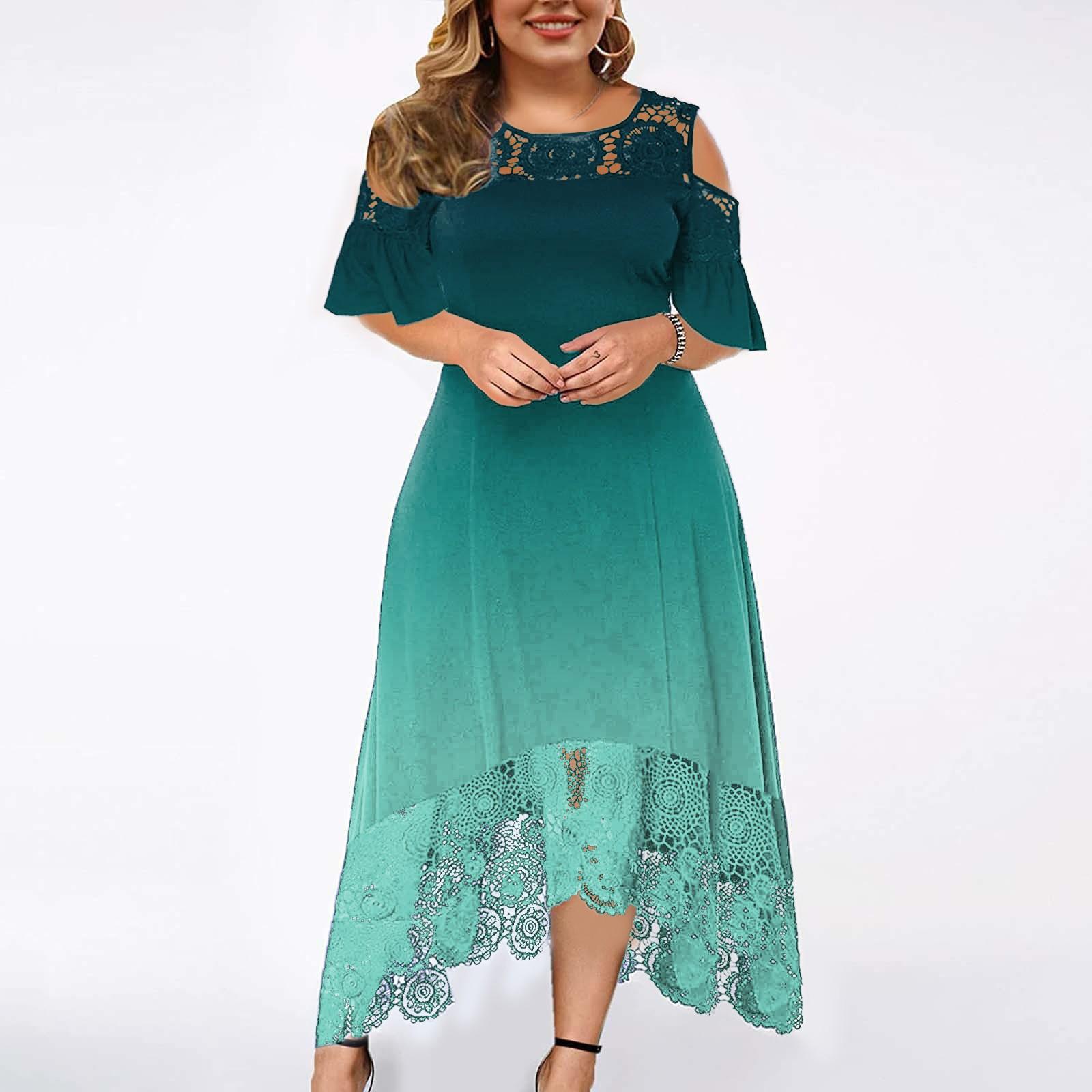 

Модное женское кружевное платье-футляр без бретелек с короткими рукавами и рюшами XL