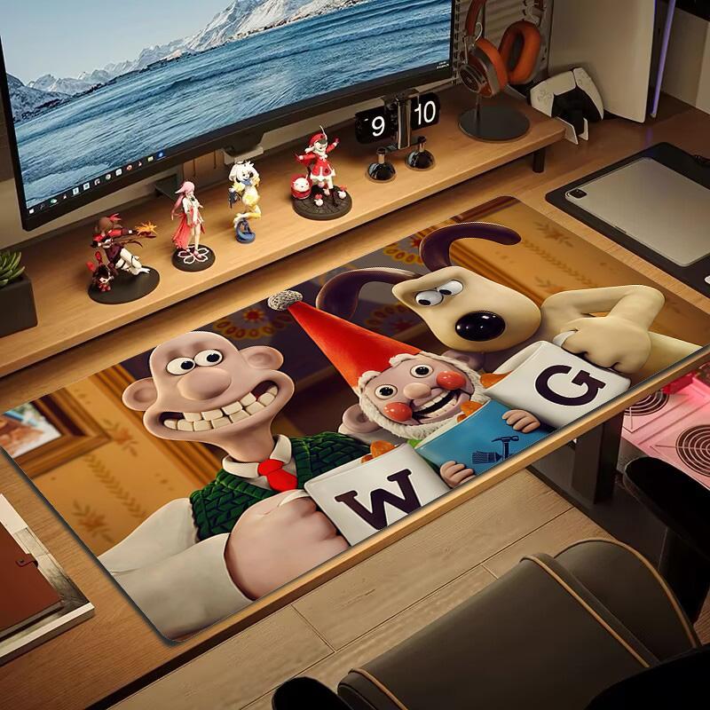 Wallace and Gromit2 Print Cushion Non-slip Laptop Tablet Big Mousepad XXL Mat Mini PC Playmat With Lock edge