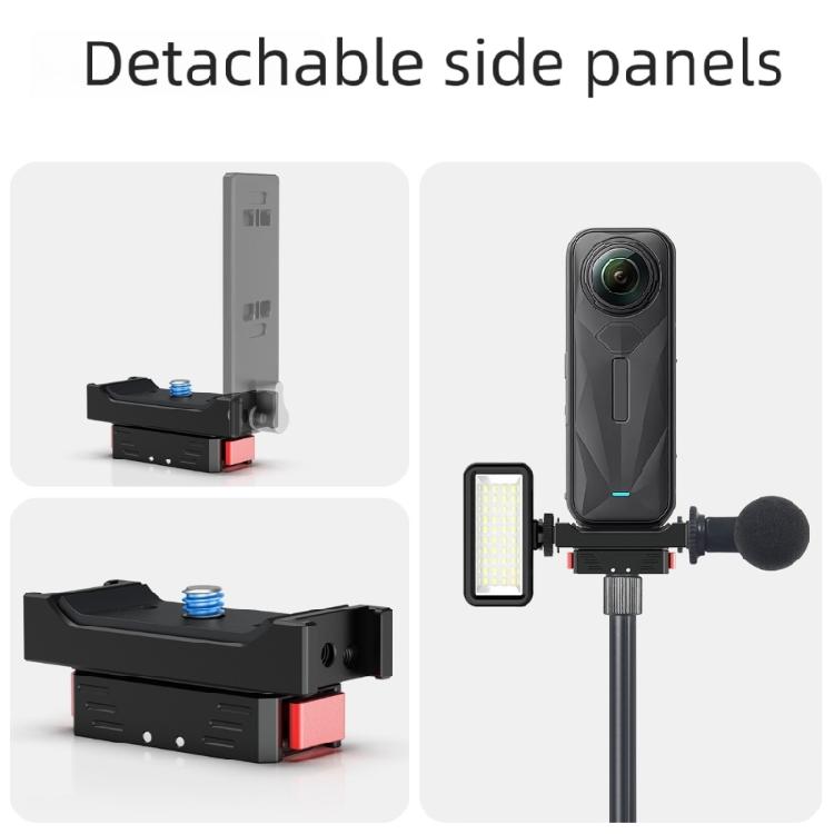 Rotatable Magnetic Camera Mount For Sports Recording Lightweight Aluminum Construction With Cold Shoe Slots
