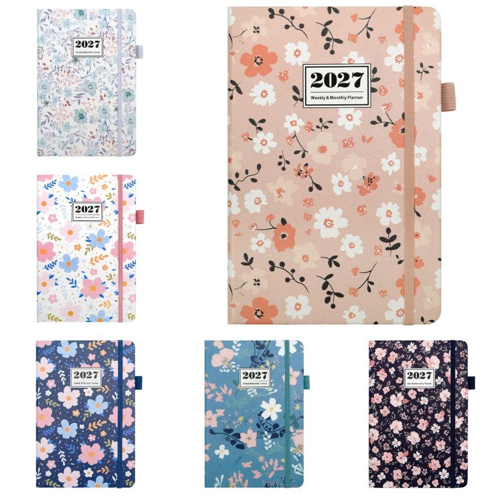 English A5 Agenda Planning Notebook Flower Design To-do List Notebook Diary Writing Pads  Business