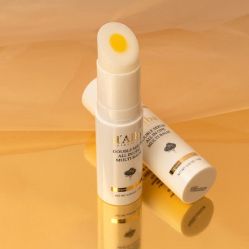 d'Alba Doppelserum All-in-one Vegan Multi Balm 10 g – Zur Faltenverbesserung, Elastizität, Aufhellung, Feuchtigkeitsspendend, Vitalität (3 Optionen)