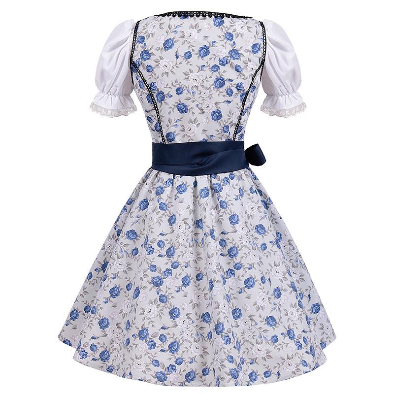 European & American Oktoberfest Costume V-Neck Cosplay Dress In Stock