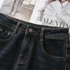 2024 Petite Women's High-Waisted Wide-Leg Jeans: New Autumn-Winter Slimming Straight-Leg Pants