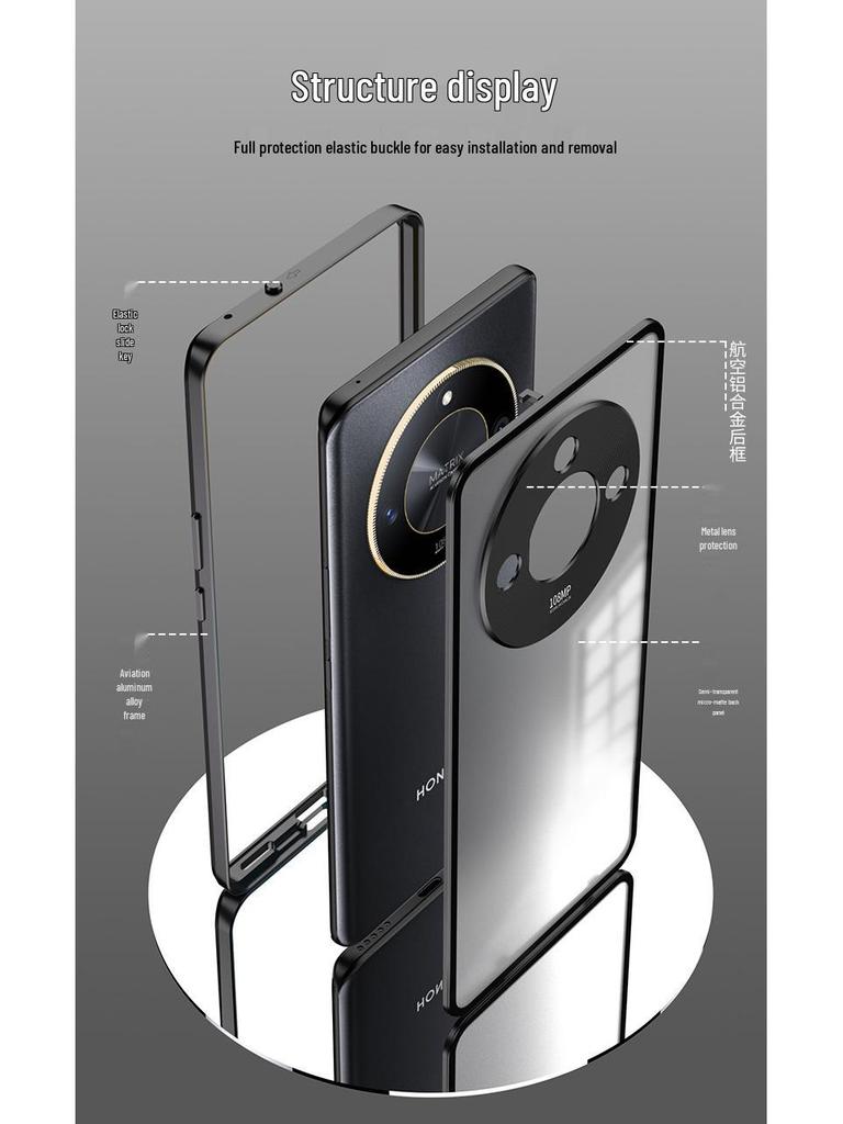 Honor X50gt Magic7Pro Anti-Fall Metal Frame Snap-On Phone Case