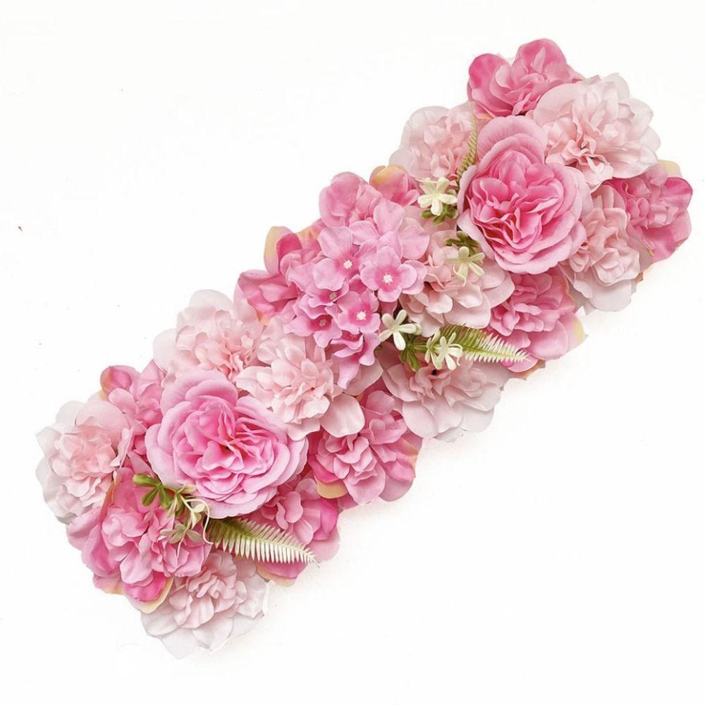 Artificial Rose Flower Panel Shower Decoration Table Arrangement Wedding Wall Background Decor Arc Flower Row Party Supplies