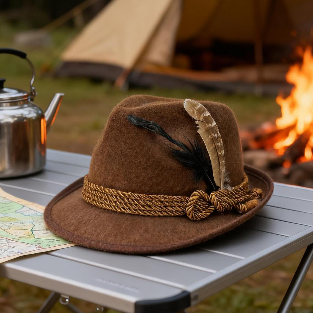 Gentlemanly Hat Style Oktoberfest Fedora Festival Hat Rope Decor For Parties Cosplay Events Unisex Retro Caps Style Photo Props