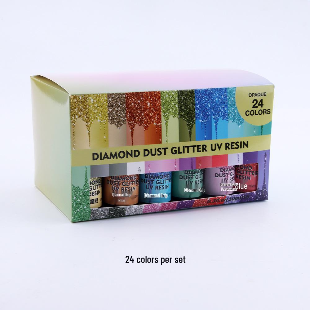 UV Crystal Epoxy Glitter Set – 6, 12, or 24 Color Options for Handmade Jewelry
