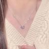 Luxury  Zircon Sweet Heart Pendant Necklaces Exquisite Clavicular Chain For Women Girls Fine Jewelry Accessories Gifts