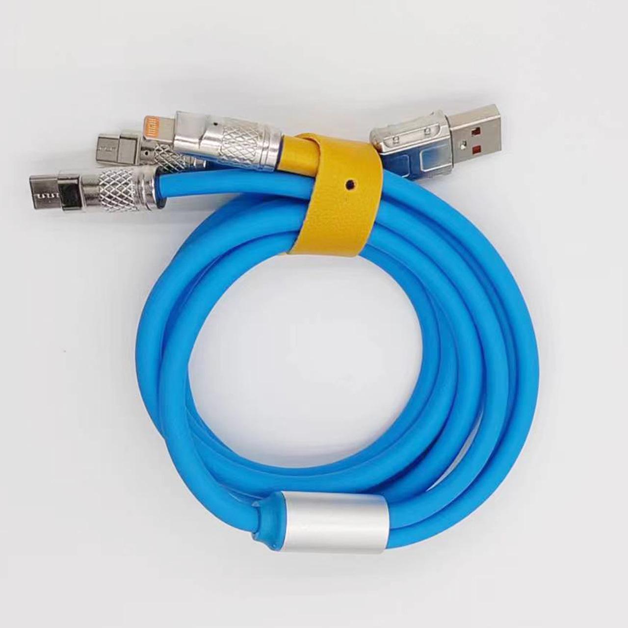 

Модный металлический кабель для зарядки 3 в 1 для устройств Apple, Android и Type-C 0.25m 1-pack