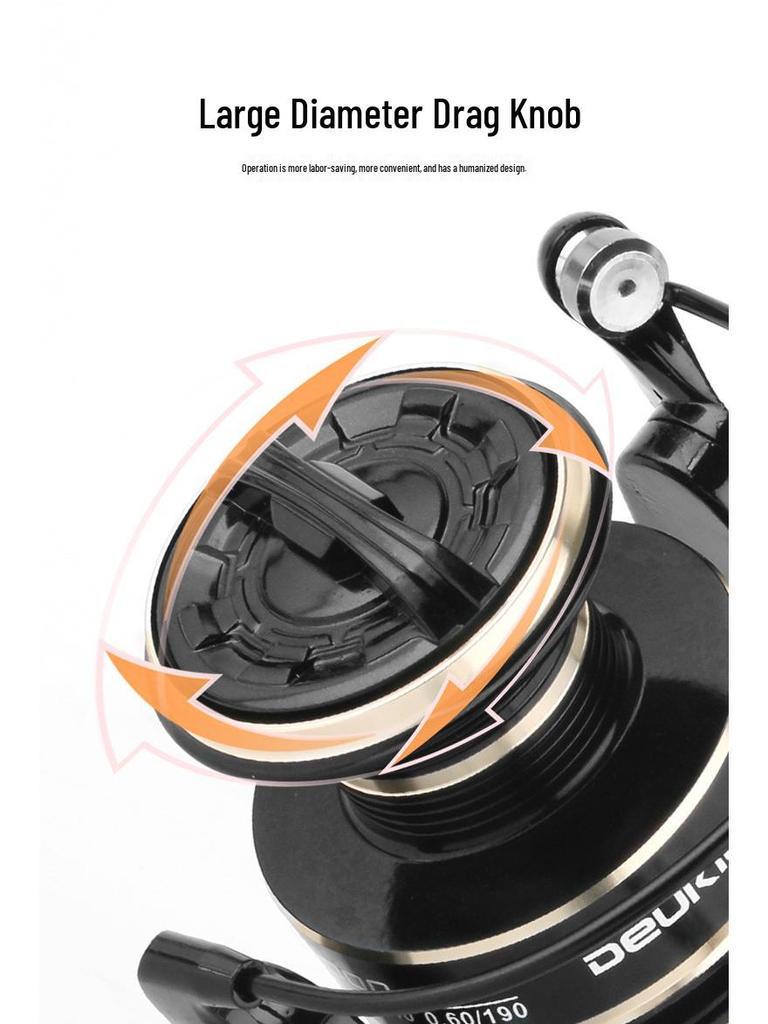 Dequ Sea Rod Spinning Fishing Reel with All-Metal Spool