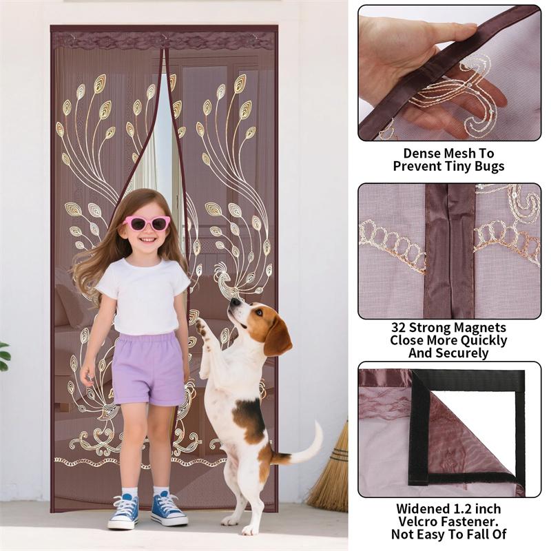 Portable Summer Mosquito-Proof Door Curtain Magnetic Screen Door Punch-Free Partition Door Curtain Mosquito-Proof