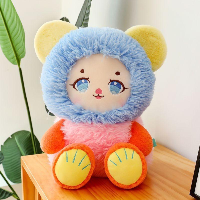 Cute Rabbit Dog Plush Toy With Embroidery Design For Childrens Birthday Gift