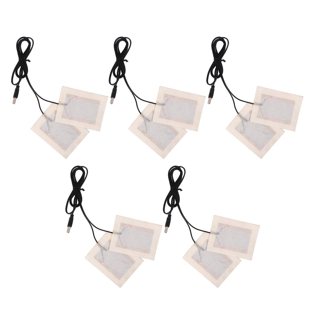 5 PCS DC5V USB Electric Cloth Heater Pad Portable Comfortable Heat Pad for Neck Back Abdomen Lumbar