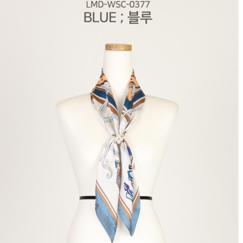 Shop Women Marine Silk Peeling Luxury Scarf Blue Lmd Wsc 0377