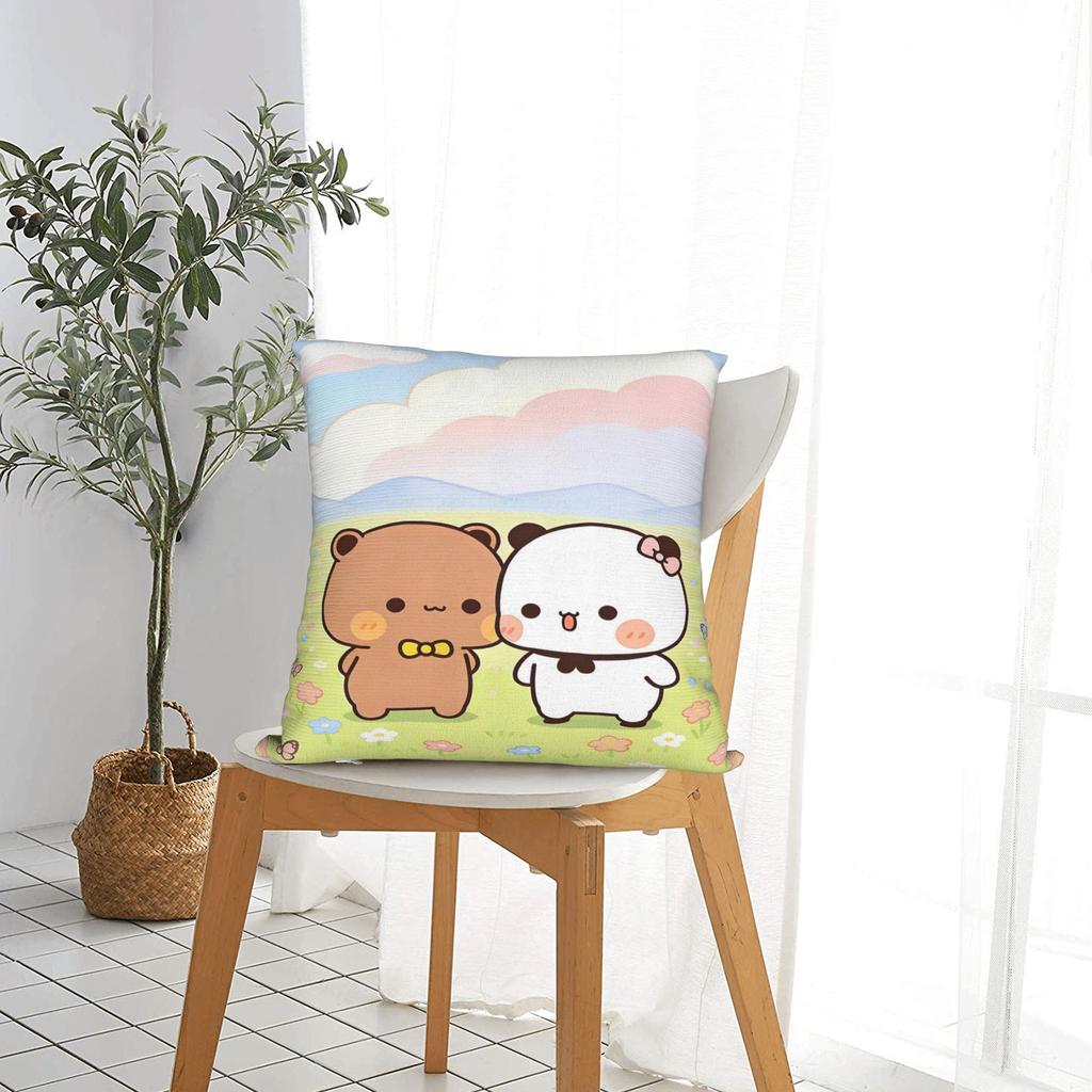 Bear Cartoon Cute Bubu Dudu Pillow Case Cushion Cover Soft Custom Diy Pillow Cover Novelty Pillowcases For Sofa Car Home Decor