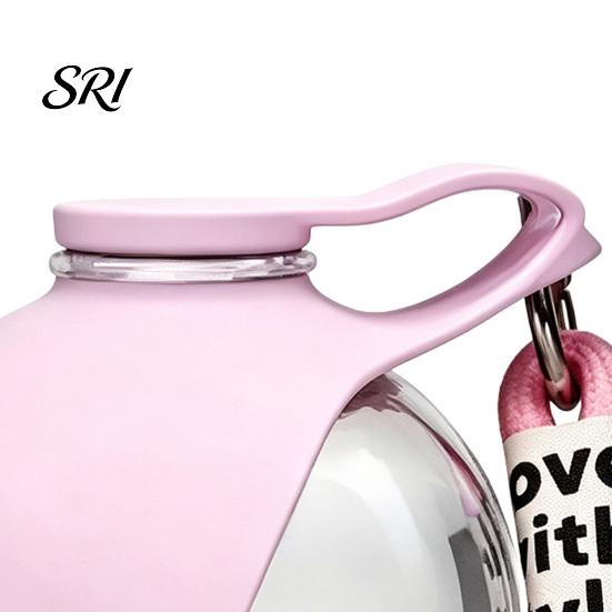 Ergonomic Pet Water Bottle Leak-Proof Portable Dog Ball with Foldable Silicone Bowl Leak-free Container 10oz Lightweight Dispenser for Travel