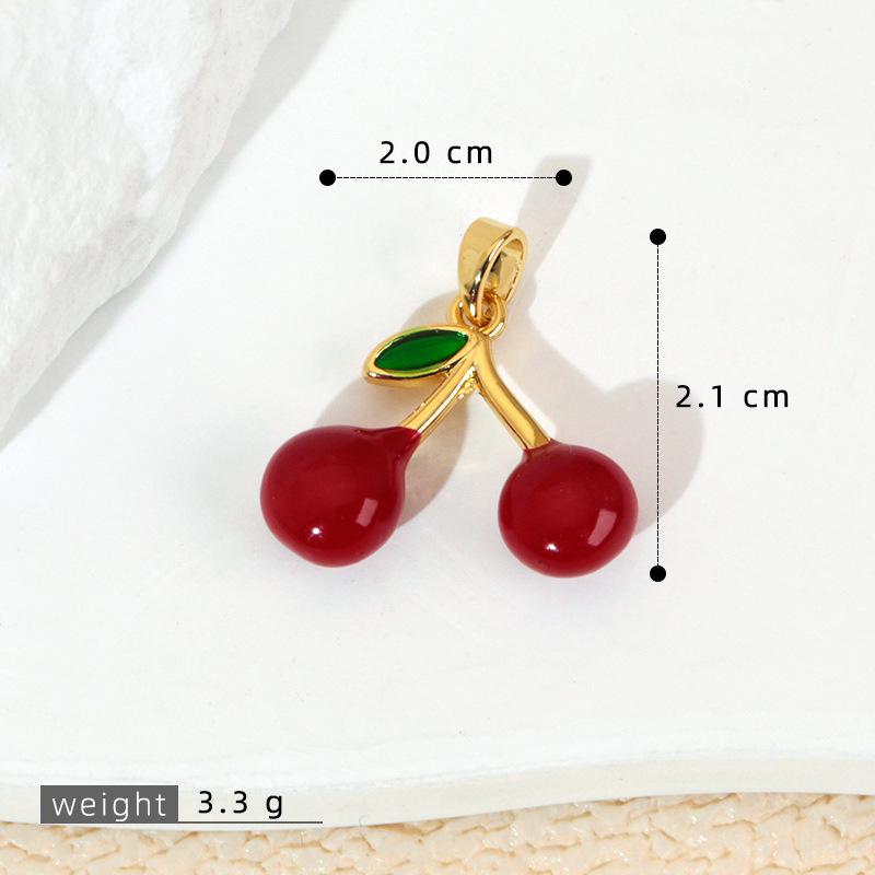 

Ожерелье-подвеска с вишней и набор серег «Сделай сам»