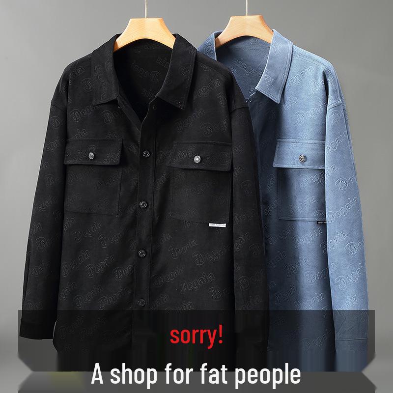 Autumn Casual Plus Size Men's Jacket - Trendy Extra Large, Up to 400 Jin