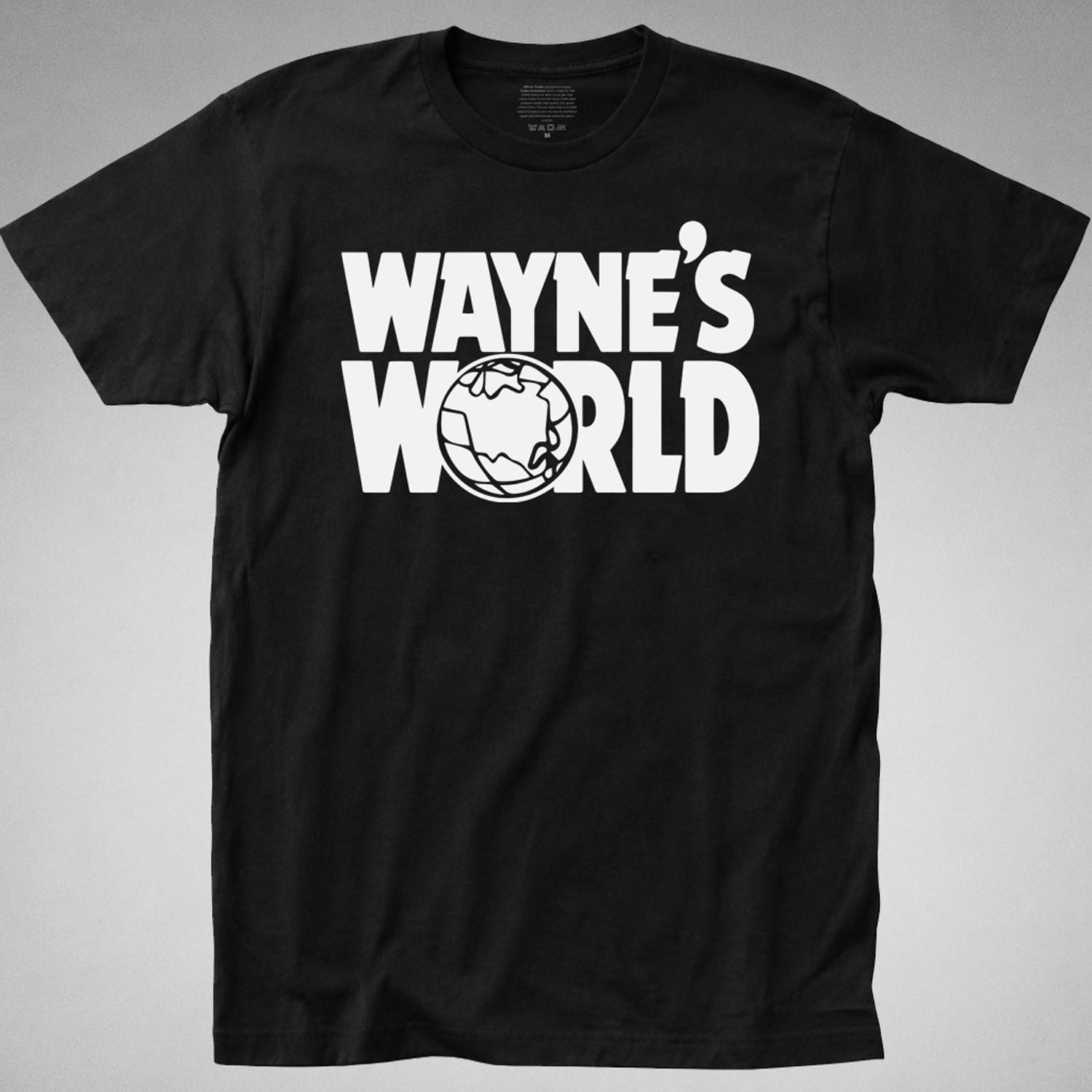 Wayne s World Logo T SHIRT mike myers dana carvey movie stock funny gift costume L