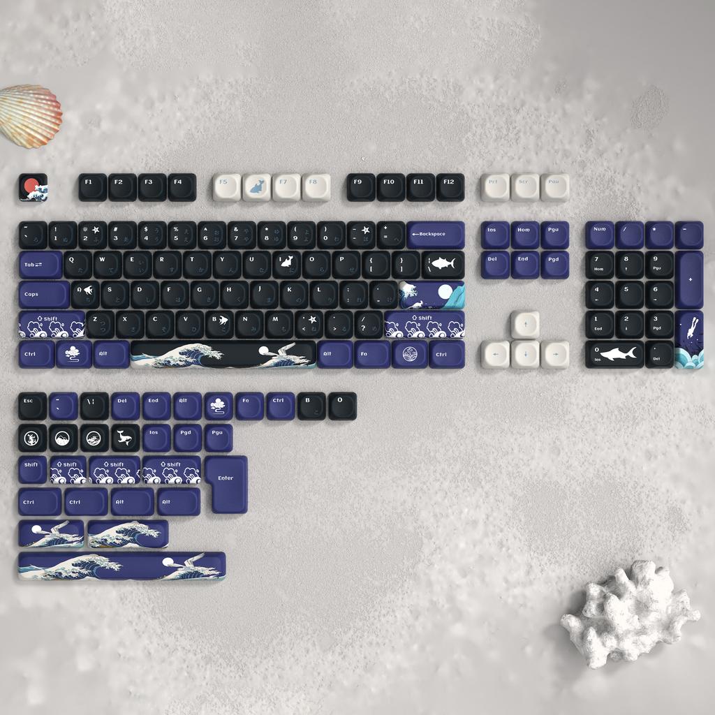 Xiaomi 132 Keys Green 5 Sides Dye Sublimation PBT Keycaps Cute MOA Profile Keycaps for Cherry Gateron MX Switches Mechanical Keyboards