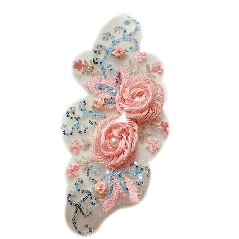 Detailed Embroidery Flower Decorations Patches Handmade Cloth Applique  Dressmaking