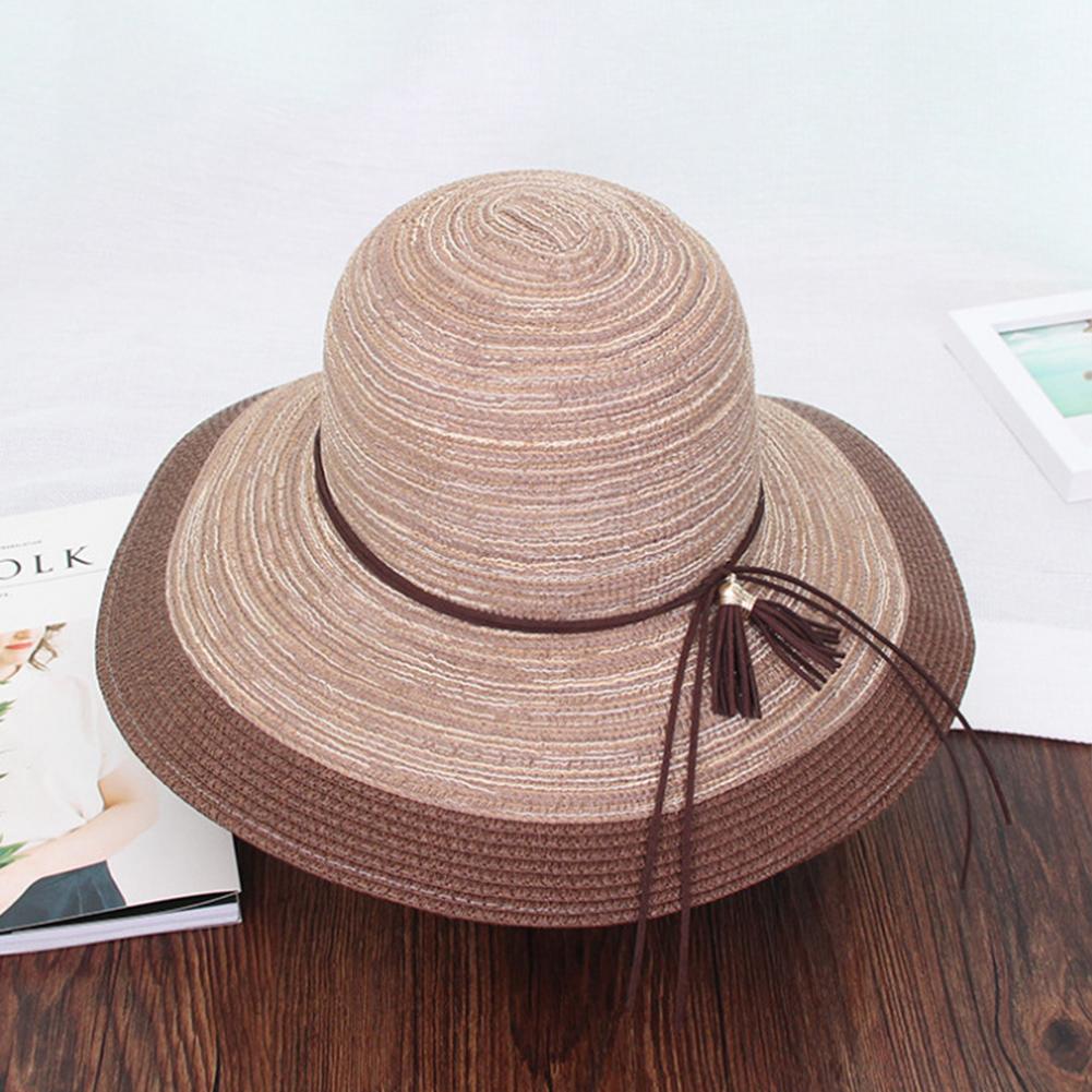 Woman Bowknot Straw Hat Fashion Big Brim Sun Summer Beach Hat