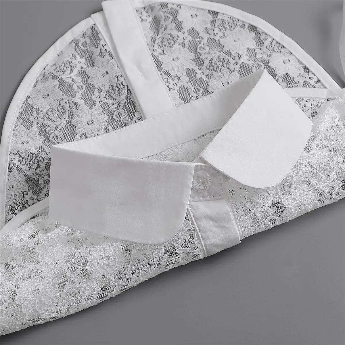 

Корейский воротник-стойка с лацканами, накладной воротник, женская вышивка, искусственный воротник, полурубашка, блузка, поддельные воротники, свитер, рубашка, съемные воротники