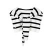 Sunscreen Stripe Scarf Cloak Fake Collar Wraps Simple Knitted Shawl  Clothes Decoration