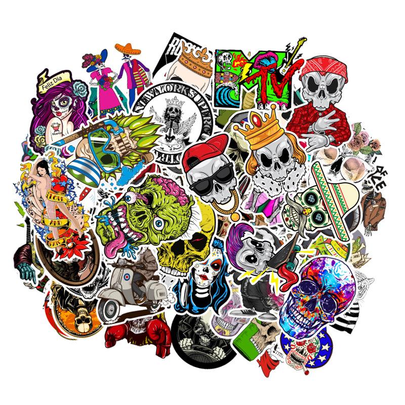 100 Pieces of Non-repeat Decorative Graffiti Stickers for Computer Car Motorcycle Skateboard Stickers