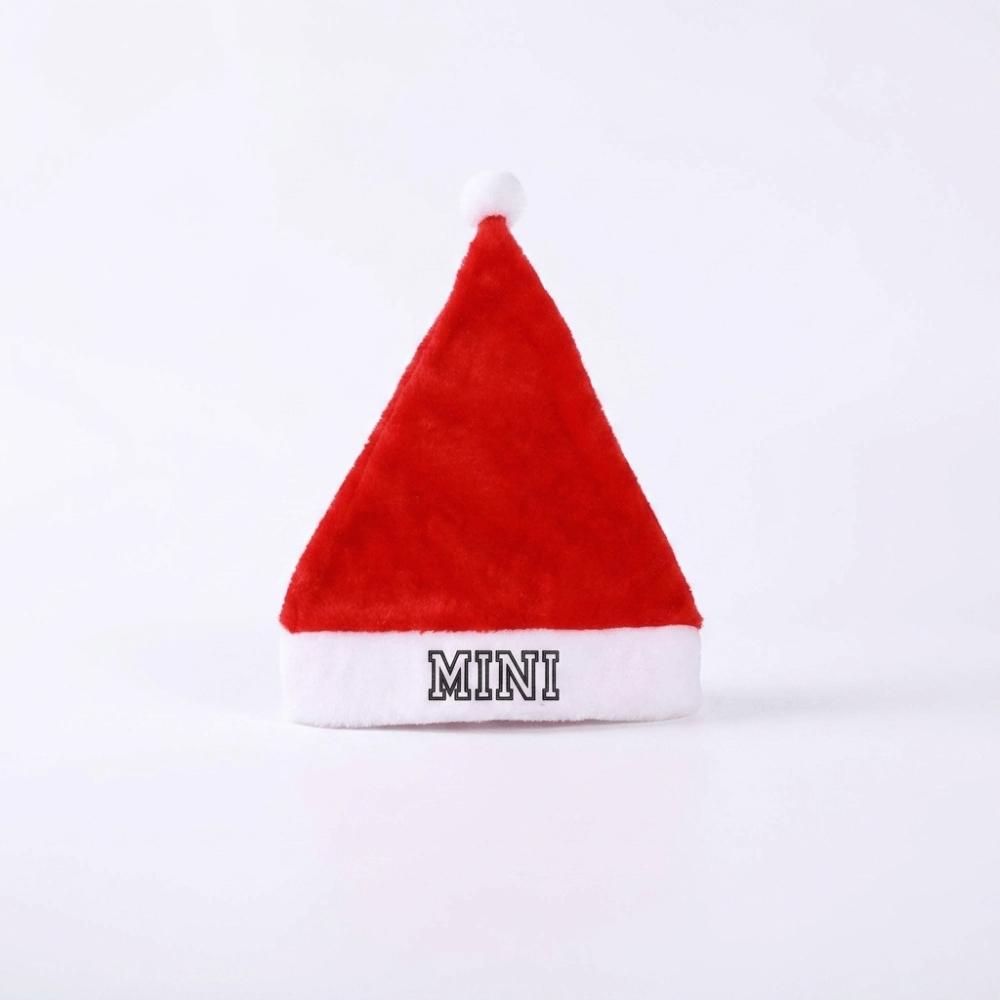Fluffy Family Matching Santa Hat DAD MOM MINI Embroidered Plush Santa Cap Home Decor