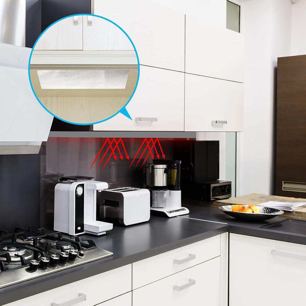 FLASLD Aluminized Heat Shield Mat Thermal Barrier Adhesive Backed Heat Blanket 12'' X 24'', Fiberglass Ulation Reflective Material High Temp