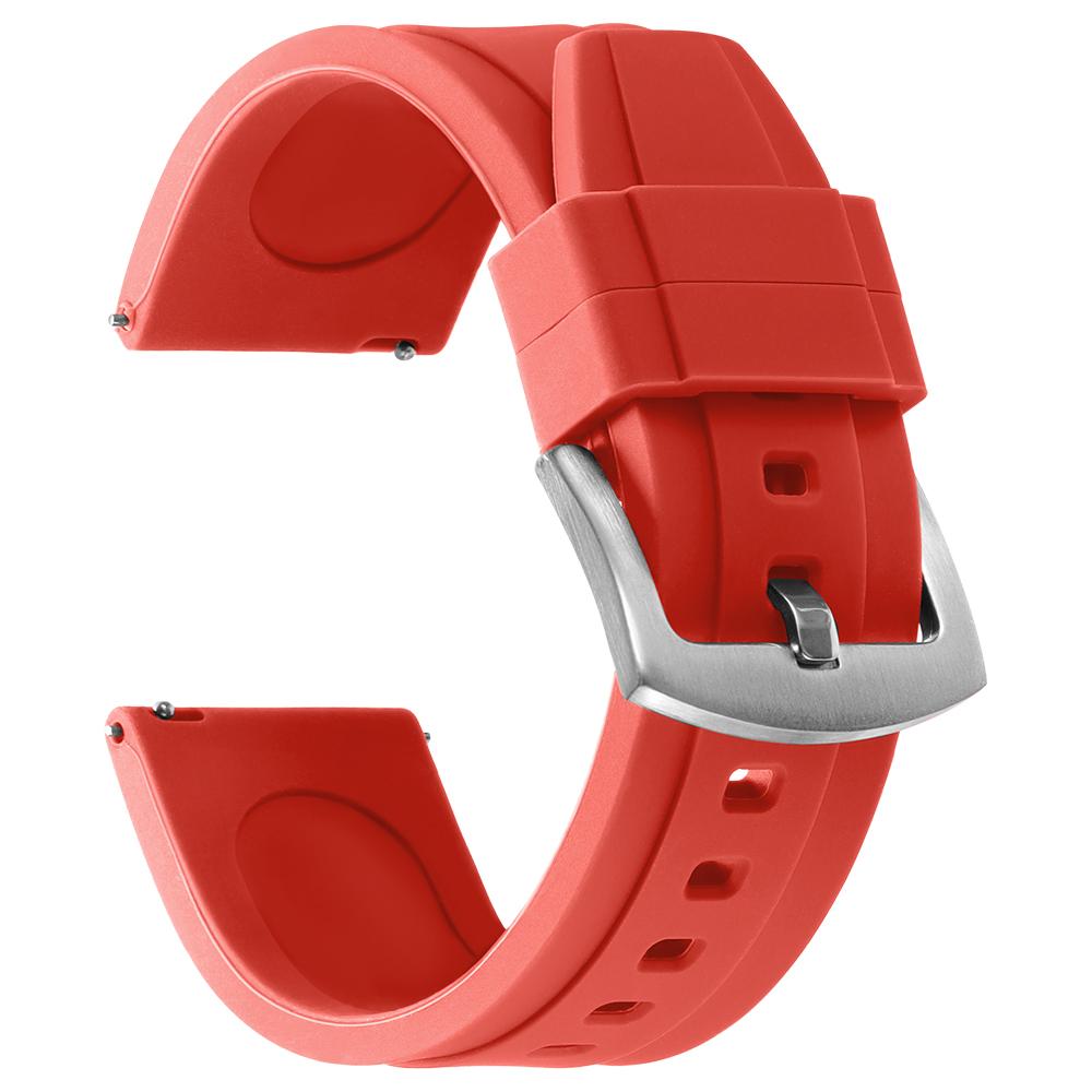 20mm 22mm Silicone New Sports Fashion Belt One Piece FKM Watch Strap Rubber Watch Band Wristband for Seiko for Omega for Casio