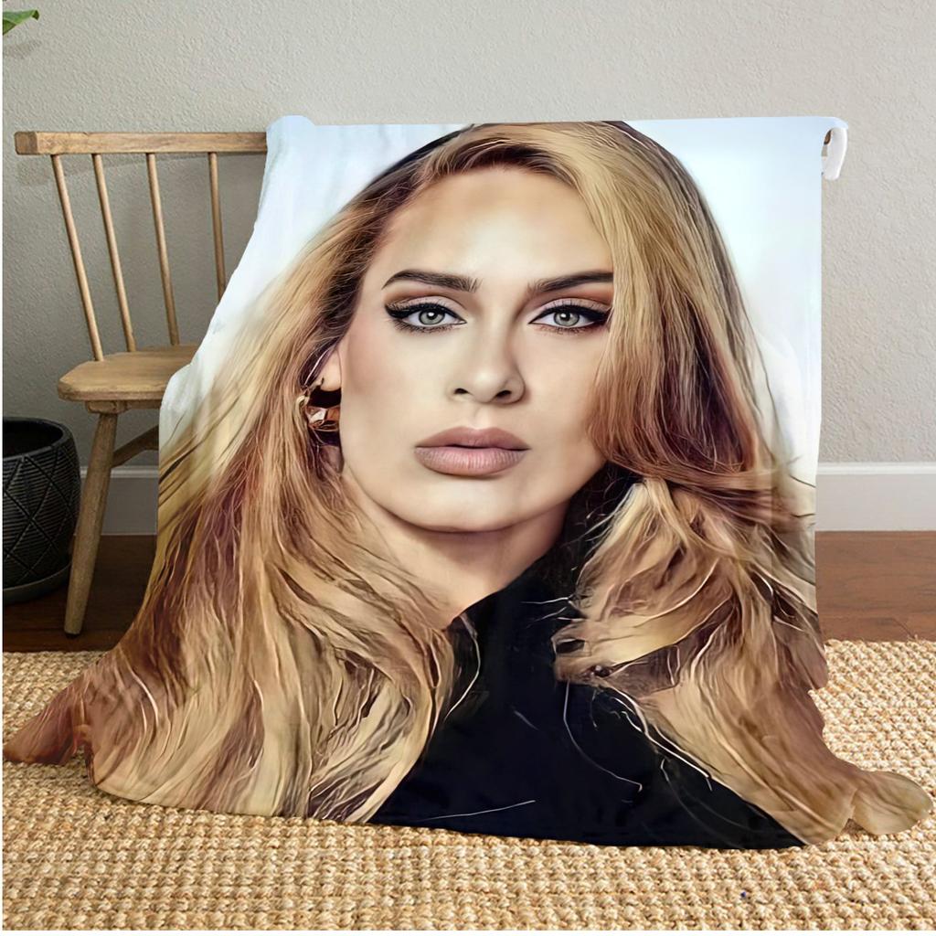 ADELE Plush Blanket Soft Comfortable All Seasons blanket Sofa Office Naps blanket Outdoor Travel throw Perfect Gift