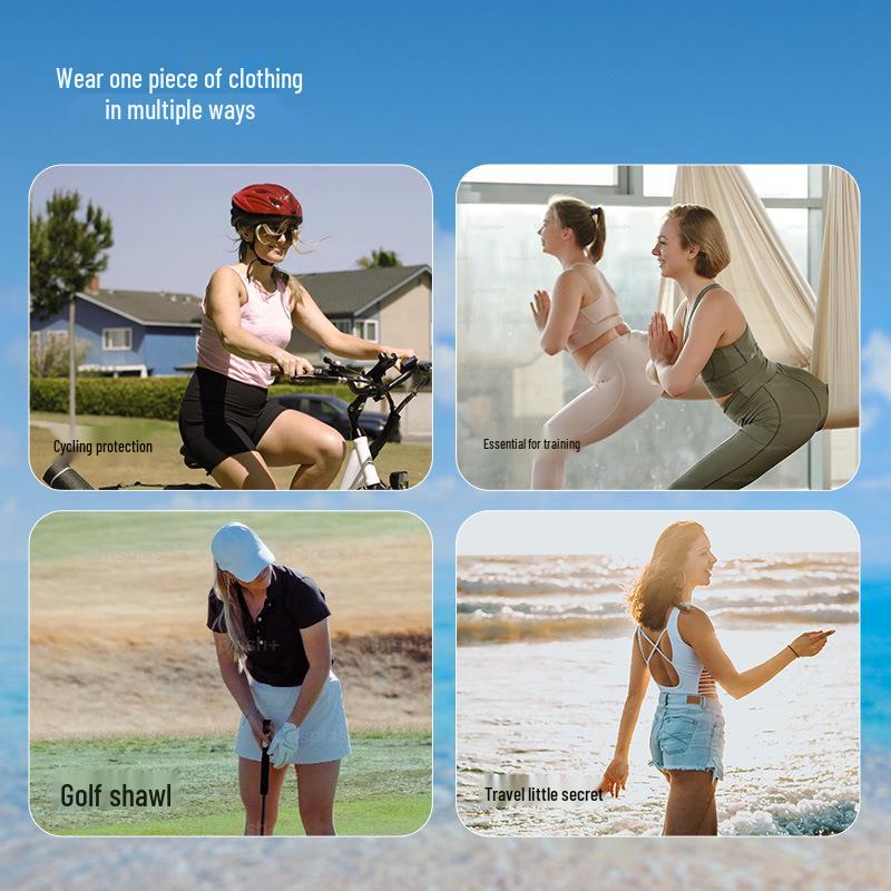 Women's Ice Silk Sun Protection Shawl Jacket - Breathable Summer Sunscreen Long Sleeve Cardigan