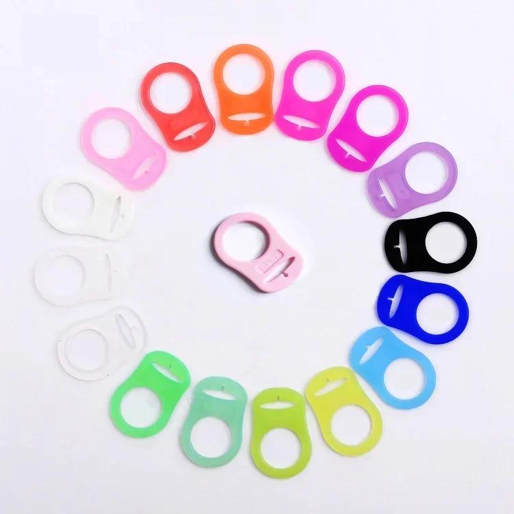 

5Pcs Baby Dummy Pacifier Holder Clip Adapter For Ring Multi Colors Silicone Button Manual Diy For Newborn Baby Accessories Hot